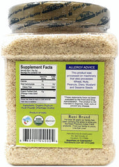 Close-up of psyllium husk powder texture in a spoon