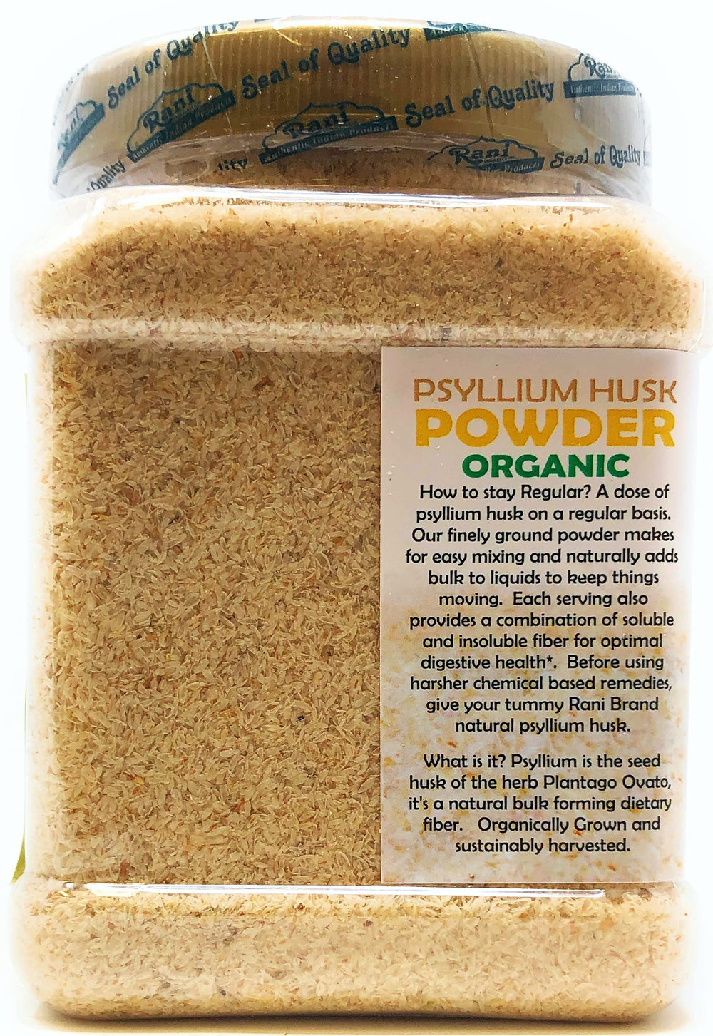 Product label showing USDA Organic and dietary attributes