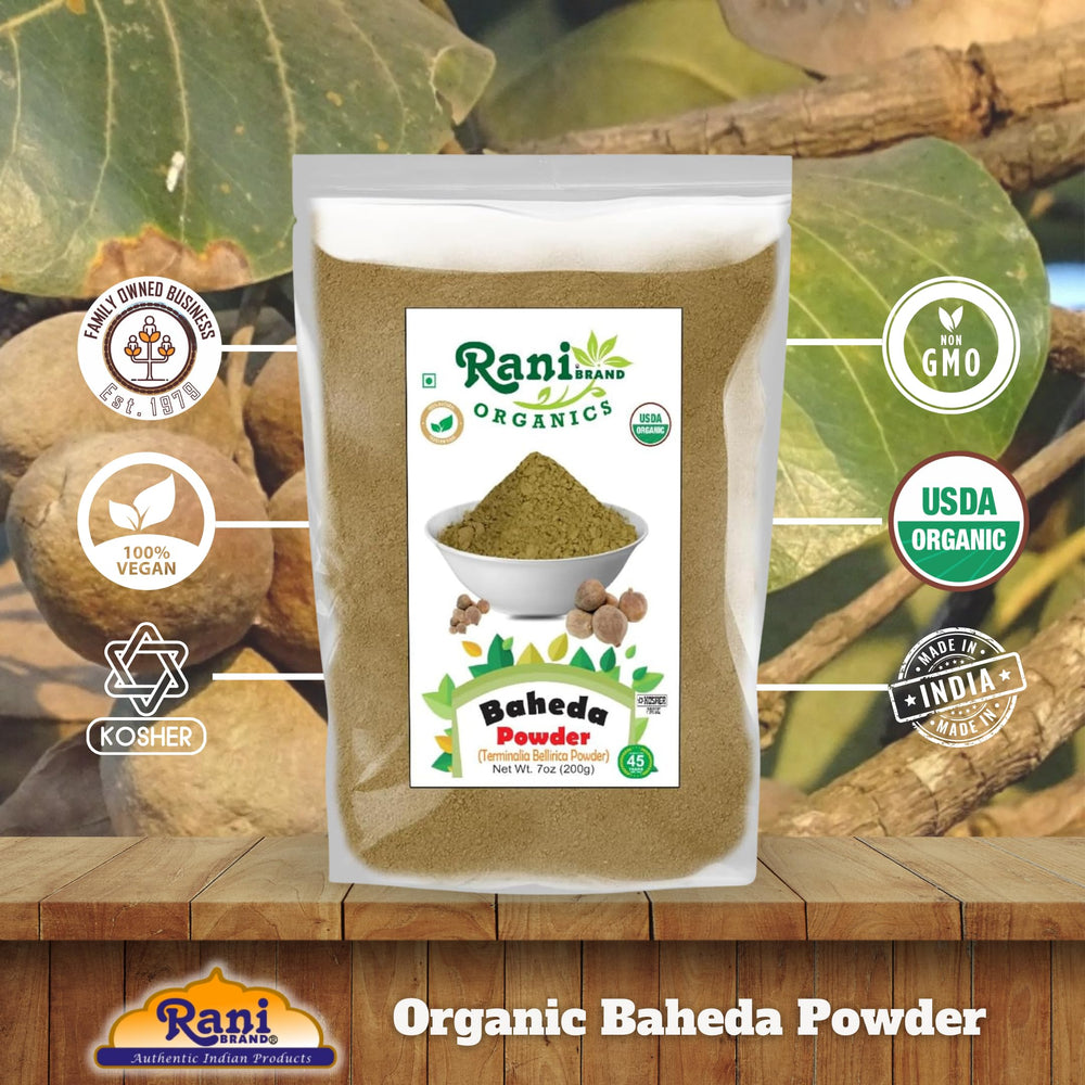 Close-up of Triphala blend with Baheda powder