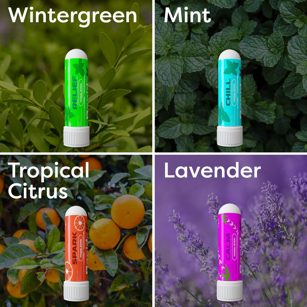 Rapid-K Nasal Stick 4-pack packaging showing compact portable wellness on the go