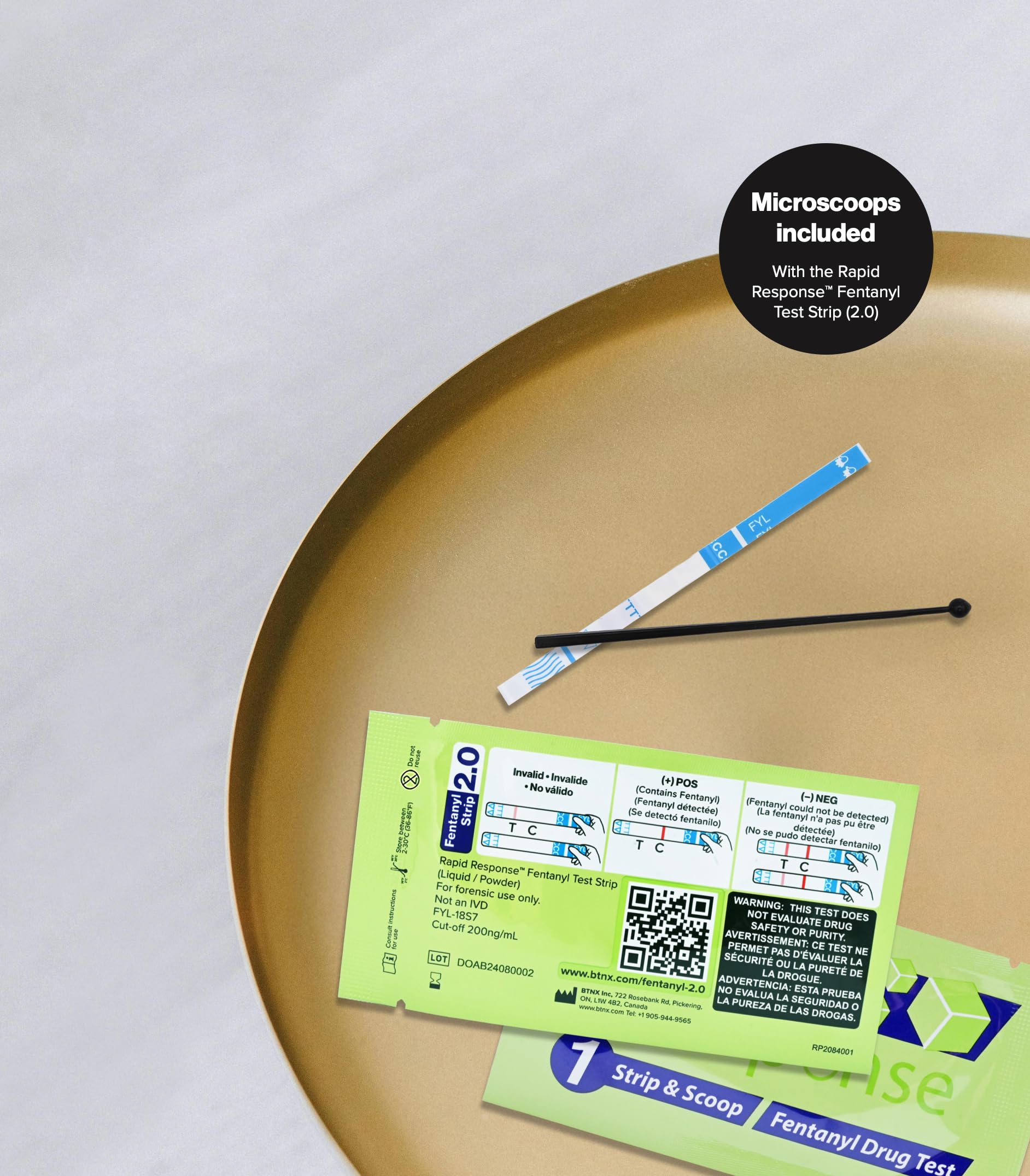 Preparing a test sample with 1 oz of water