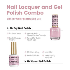 RARJSM nude pastel pink lacquer bottle highlighting quick-dry convenience
