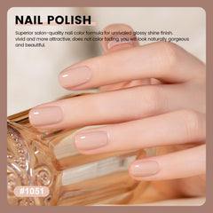 RARJSM Nude Pink Gel Nail Polish under lamp delivers durable salon-like finish at home.
