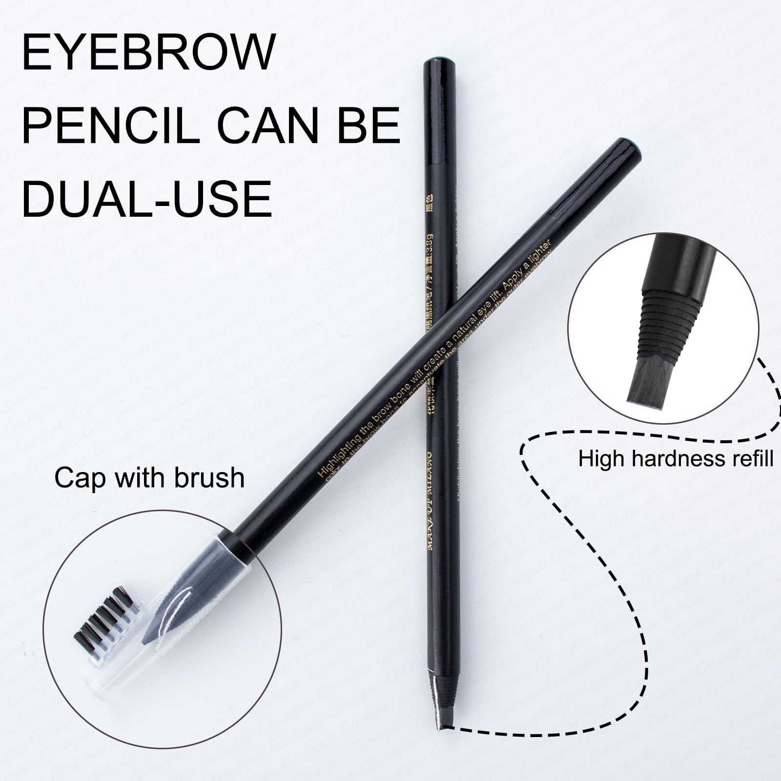 Rasmet peel-off brow pencil brown helps create natural shading for everyday looks