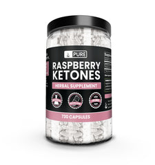 730-count bottle of Raspberry Ketone capsules