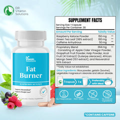 Close-up of raspberry ketones and weight loss ingredients