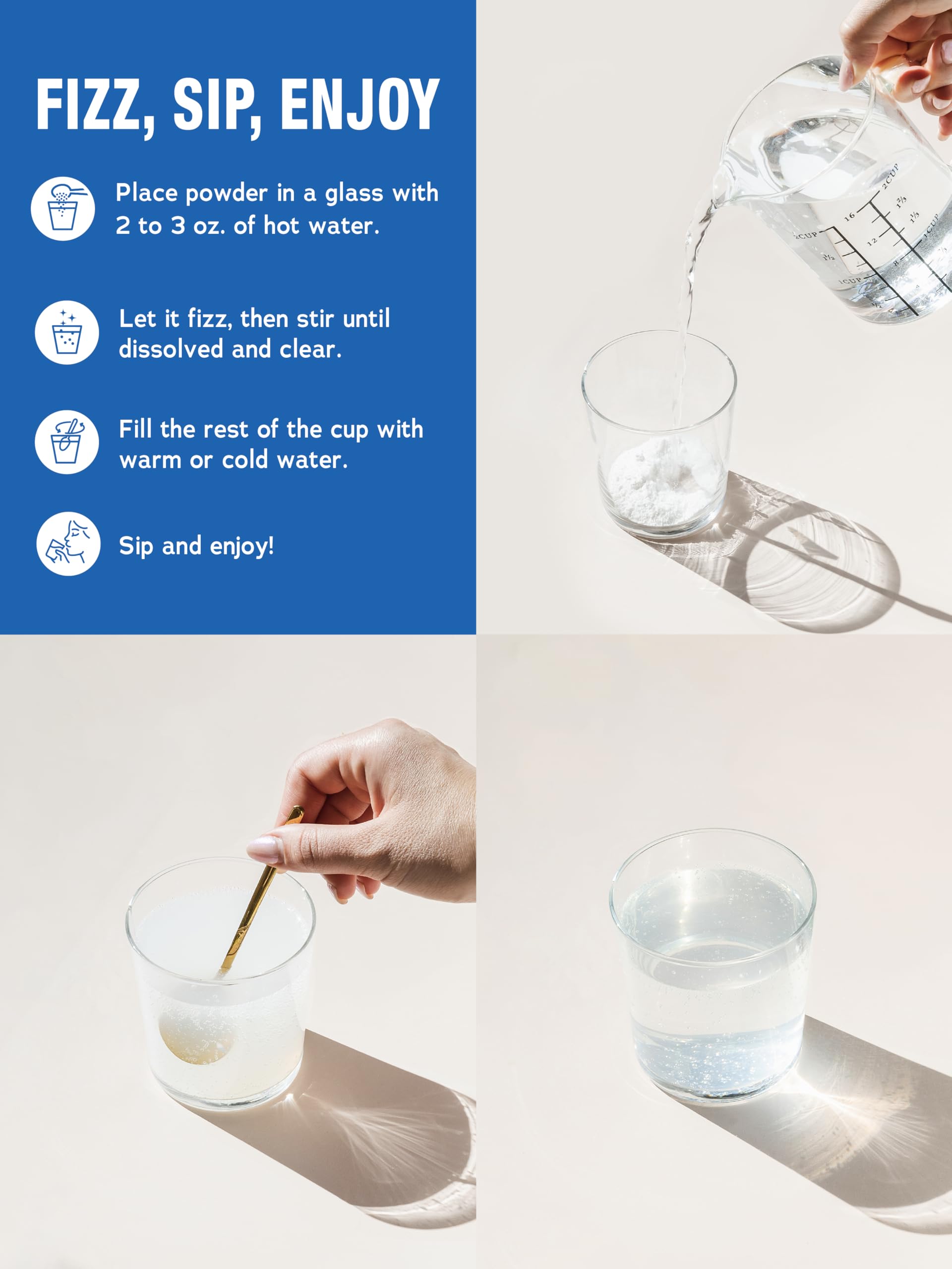 Raspberry Lemon fizzy drink mix dissolving in water