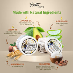 Rasttafari Locs Gel ingredients list with avocado and argan oils