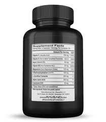 Close-up of ingredients like 5-HTP, magnesium, and vitamin C