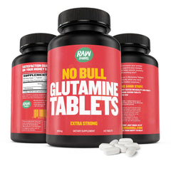 Gluten-free L-Glutamine tablets with packaging