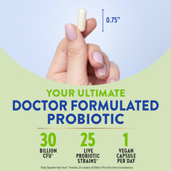 Raw Flora Probiotics capsules showing 30B CFU
