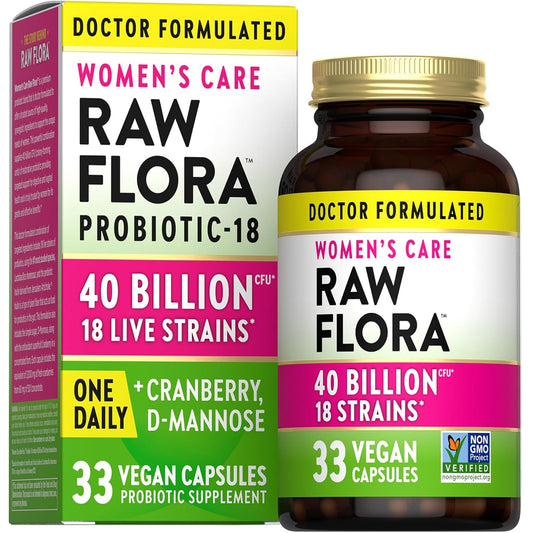 Raw Flora Women's Probiotics bottle front label