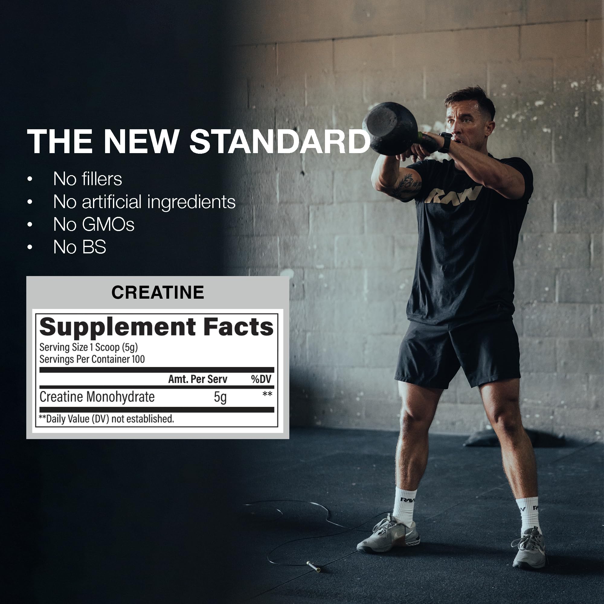 Athlete adding creatine powder to shake