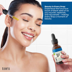 RAWYA Black Seed Oil for skin care and hydration