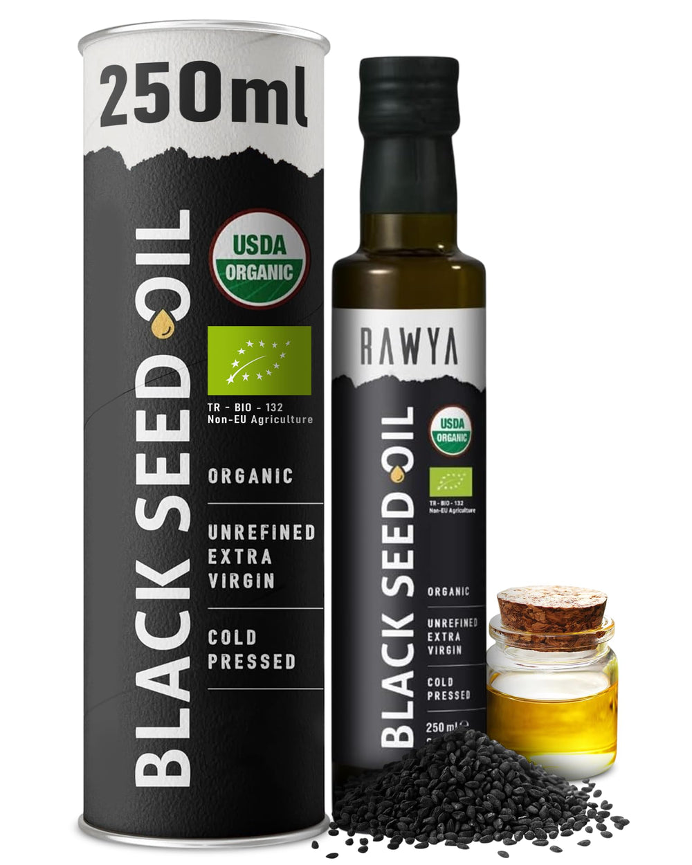 RAWYA Black Seed Oil bottle front view