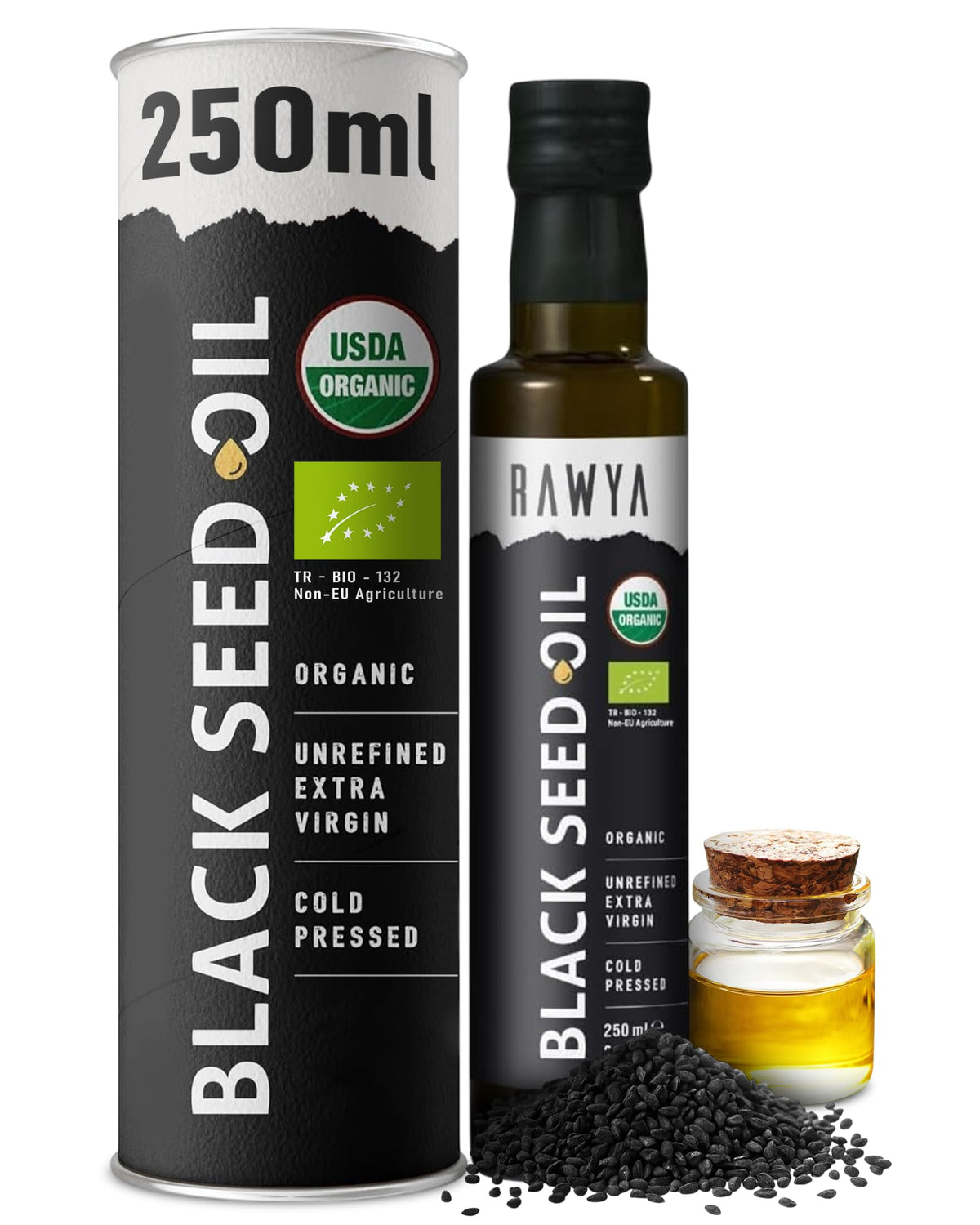RAWYA Black Seed Oil bottle front view