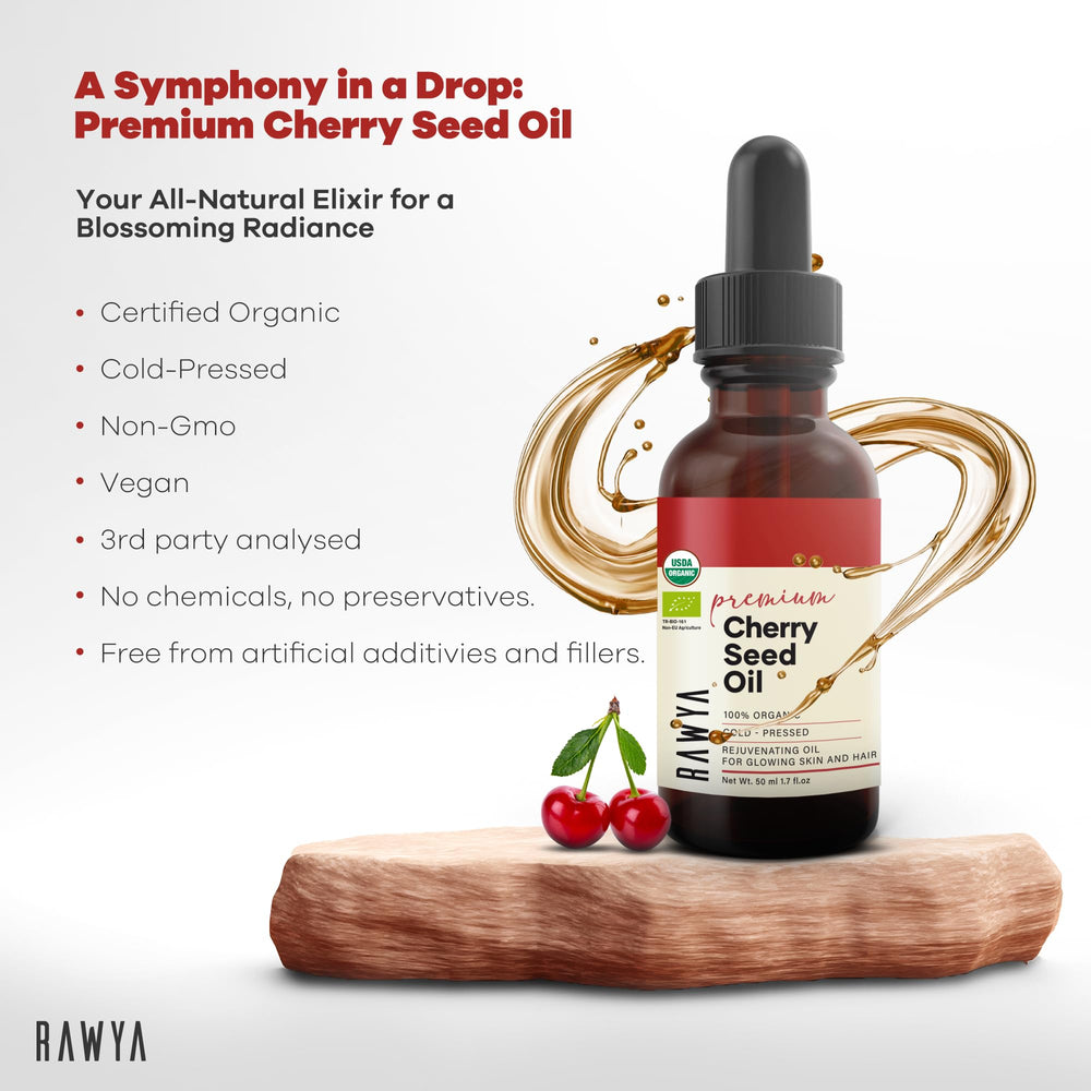 Applying RAWYA Cherry Oil to skin