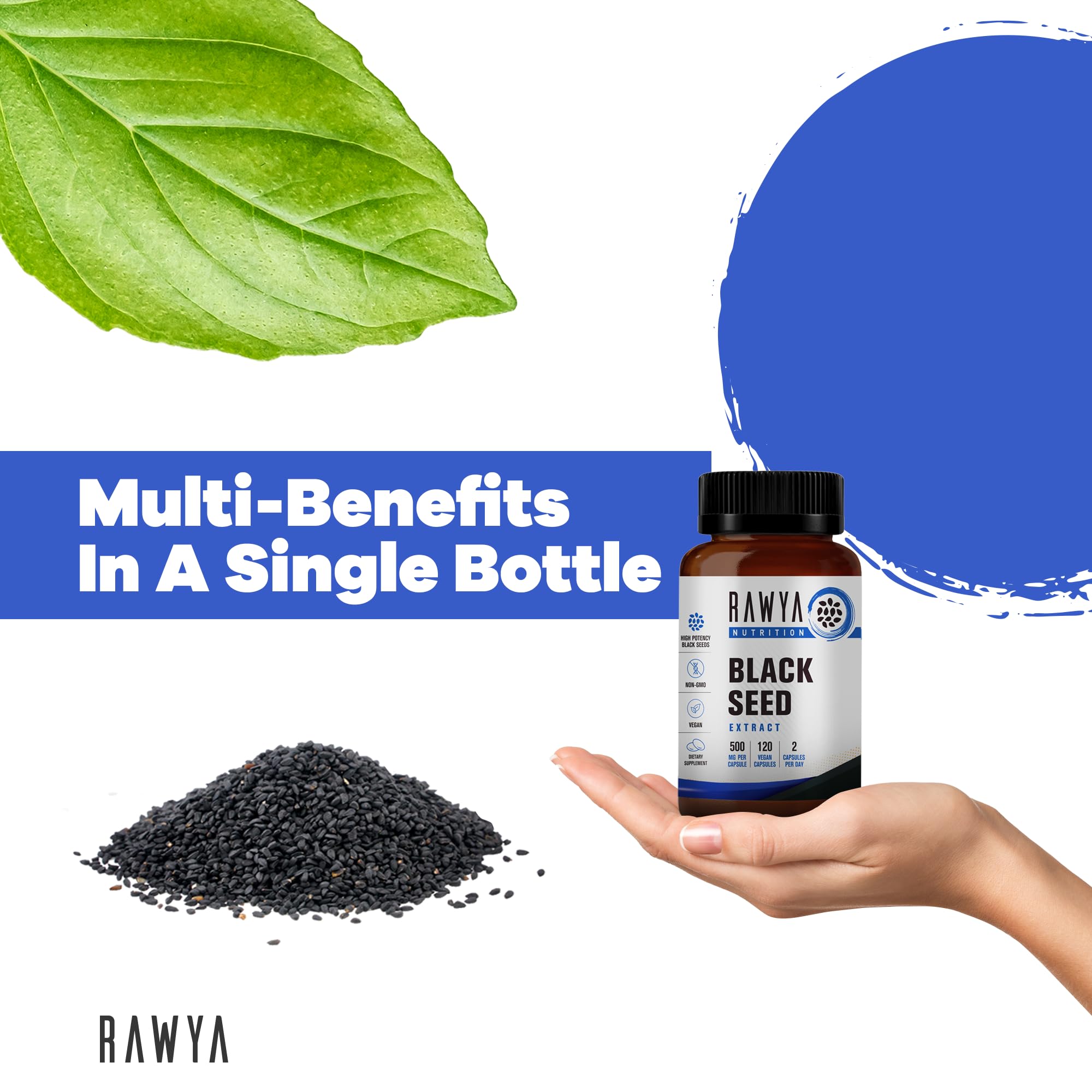 Nigella sativa black cumin seed powder 500 mg per capsule