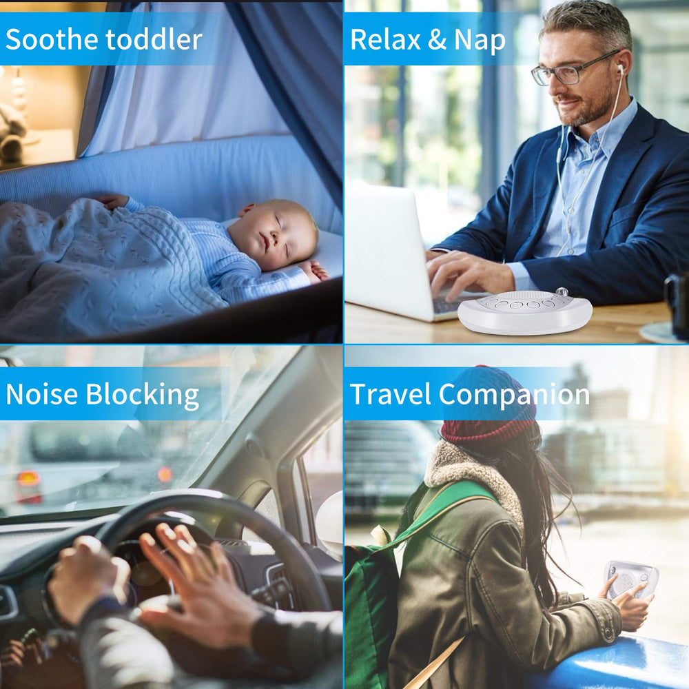 Raynic white noise machine headphone jack close-up enables private listening without disturbances
