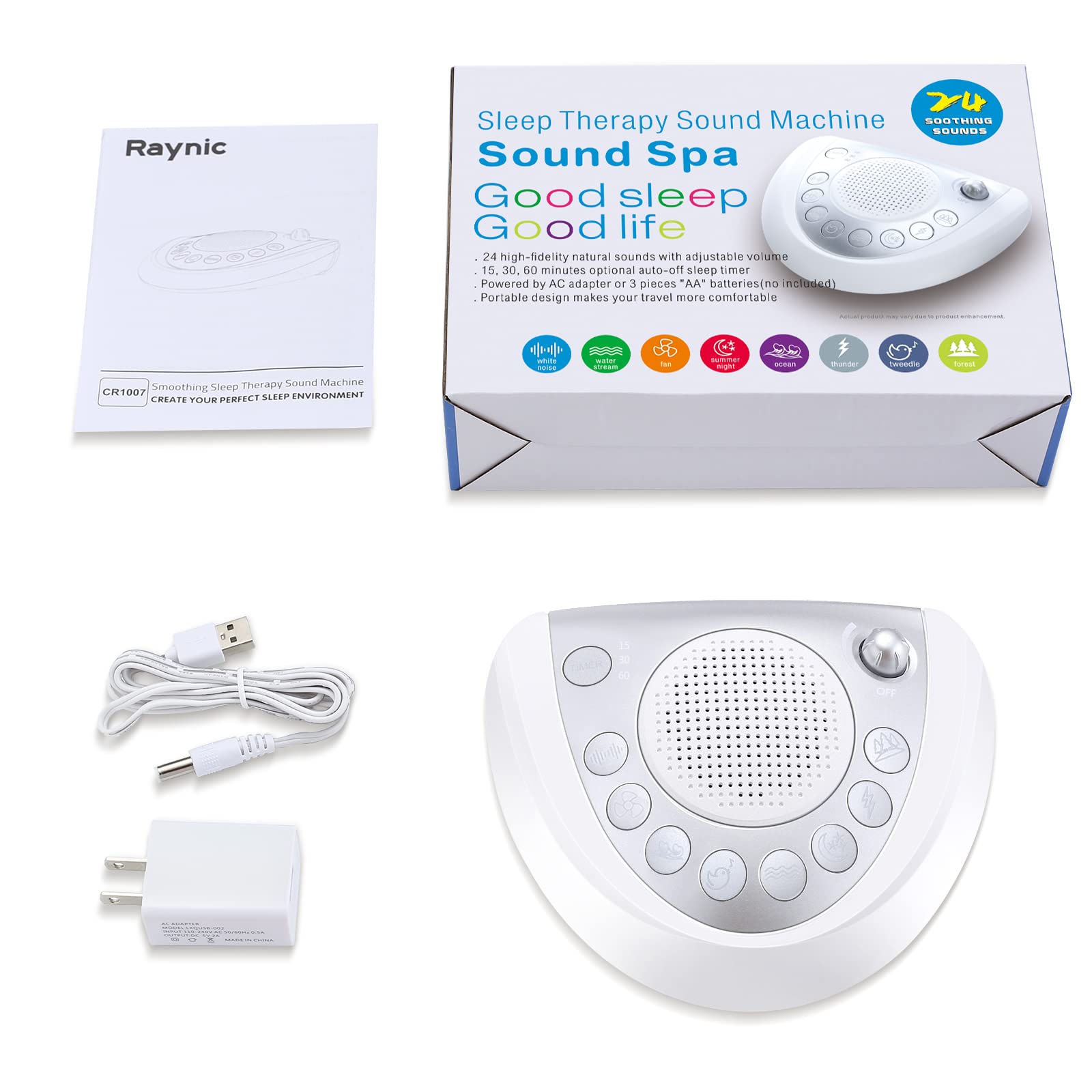 Raynic white noise machine in nursery use showcases kid-friendly sleep environment