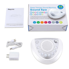 Raynic white noise machine in nursery use showcases kid-friendly sleep environment