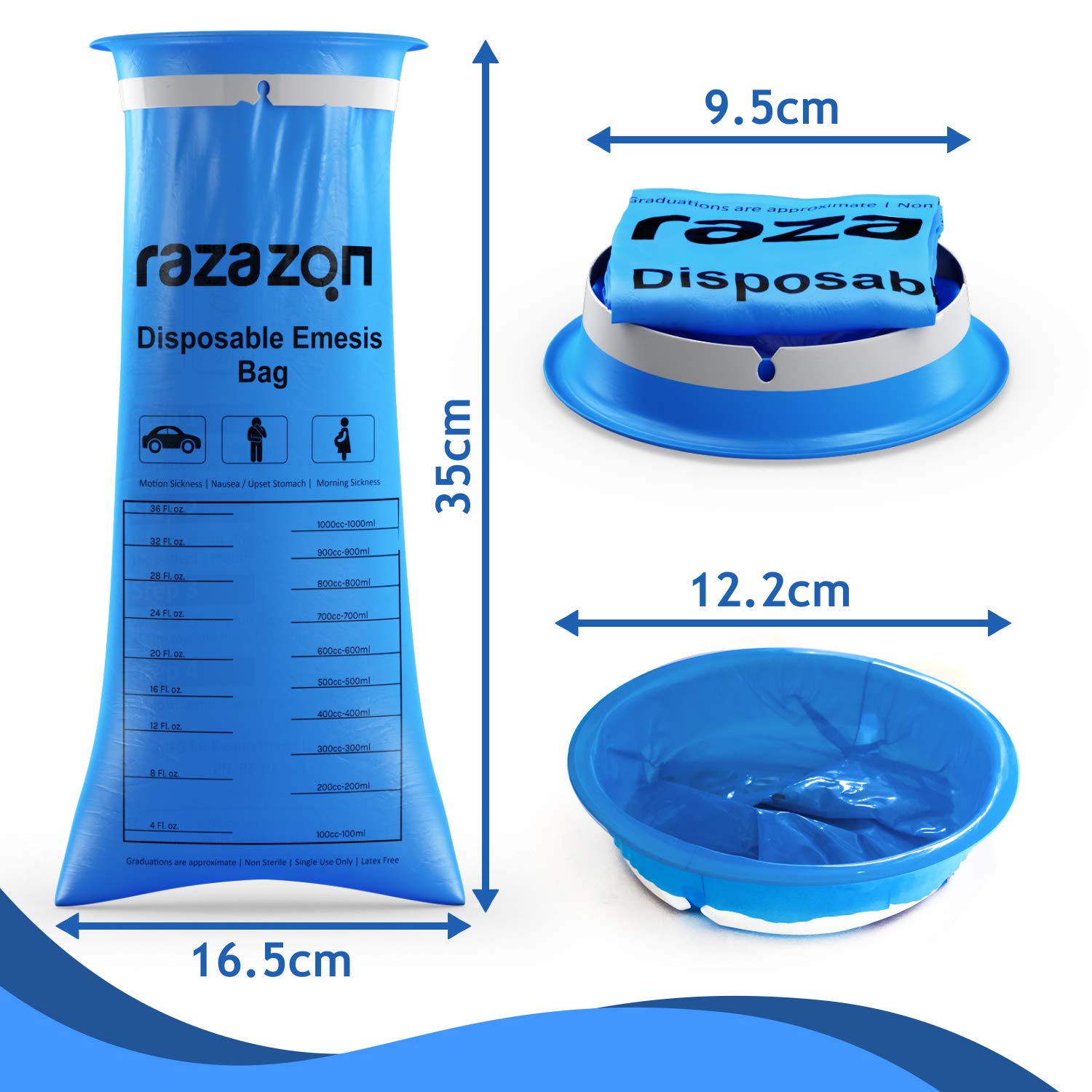 RAZAZON car travel bags stored in glovebox or purse for emergencies