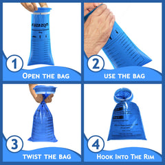 RAZAZON travel-emesis bags compact design fits purse or glovebox for on-the-go use