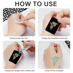 RAZET henna stencils totems introduce bold focal points in art projects.