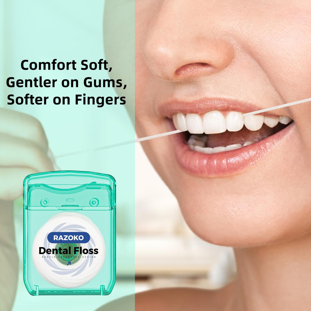 Floss with light wax coating for improved grip