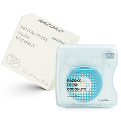 RAZOKO Coconut Oil Infused Woven Dental Floss packaging