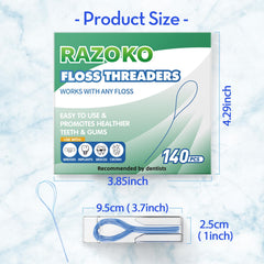 Close-up of nylon loop threading design for floss threaders
