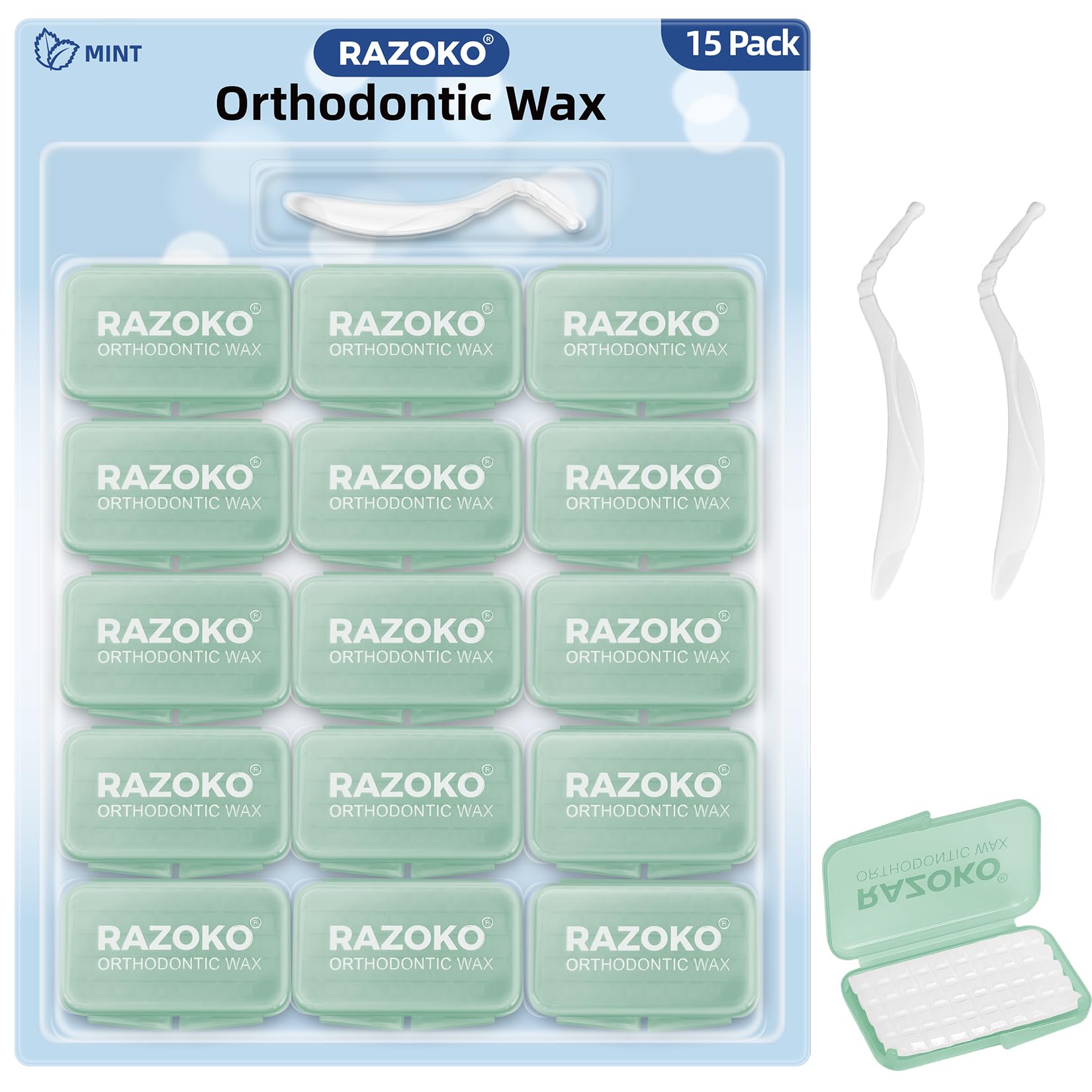 RAZOKO orthodontic wax strips for braces and aligners