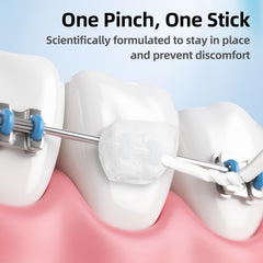 Water-resistant orthodontic wax protecting gums during meals