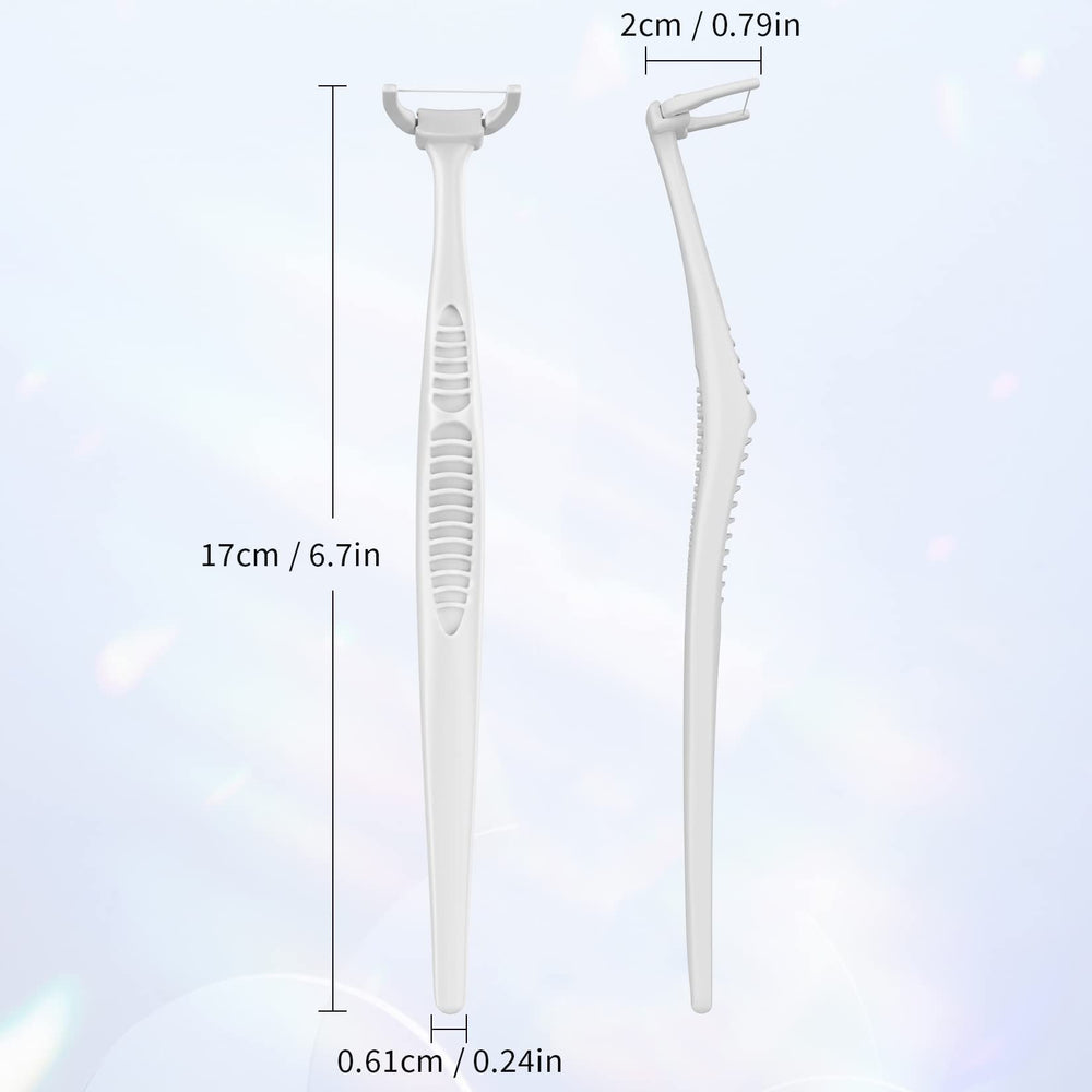 Ergonomic flosser handle with non-slip grip