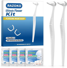 RAZOKO Ultimate Flosser Kit – two handles and refills