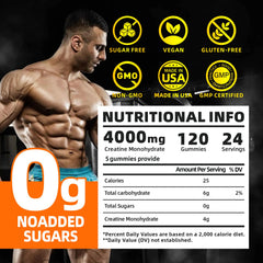 Close-up of orange flavor gummies in Razuhu bottle