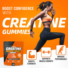 Razuhu Creatine Monohydrate Gummies label with ingredients