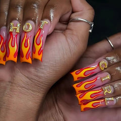 Rdntbeu Long Square Nude Nails showing natural finish and comfortable fit.