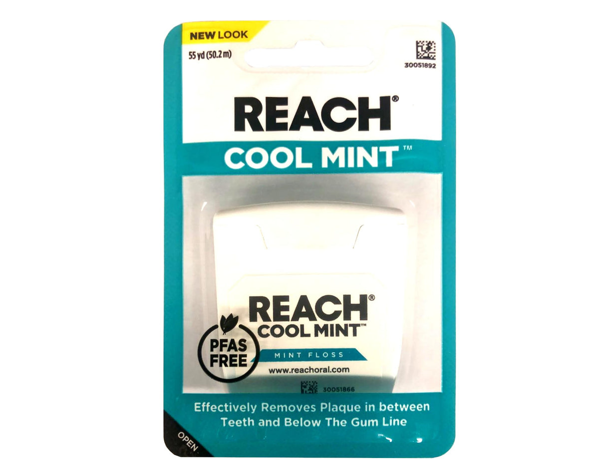 Pack of 4 Reach Cool Mint Dental Floss, 55 yards each