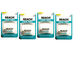 Front packaging of Reach Cool Mint Dental Floss – 4 packs