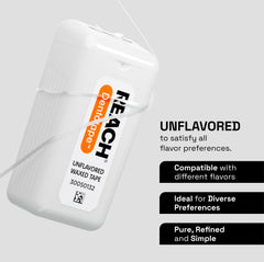 Close-up of extra-wide cleaning surface on Reach Dentotape floss