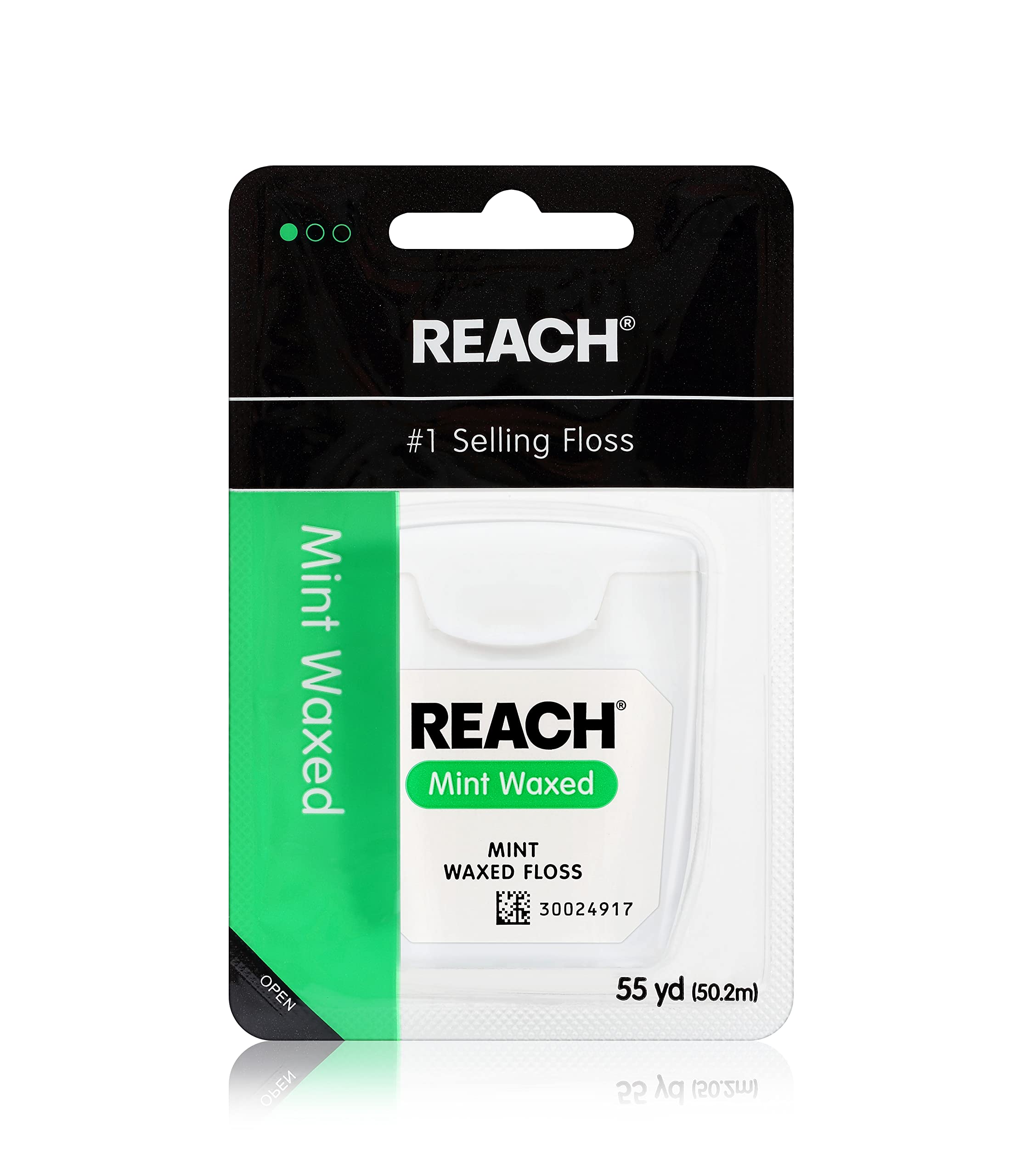 Packaging for Reach Interdental Floss Mint Waxed 55yds by Johnson & Johnson