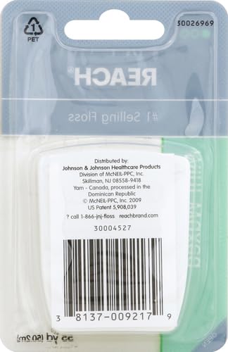 Mint waxed floss strands close-up