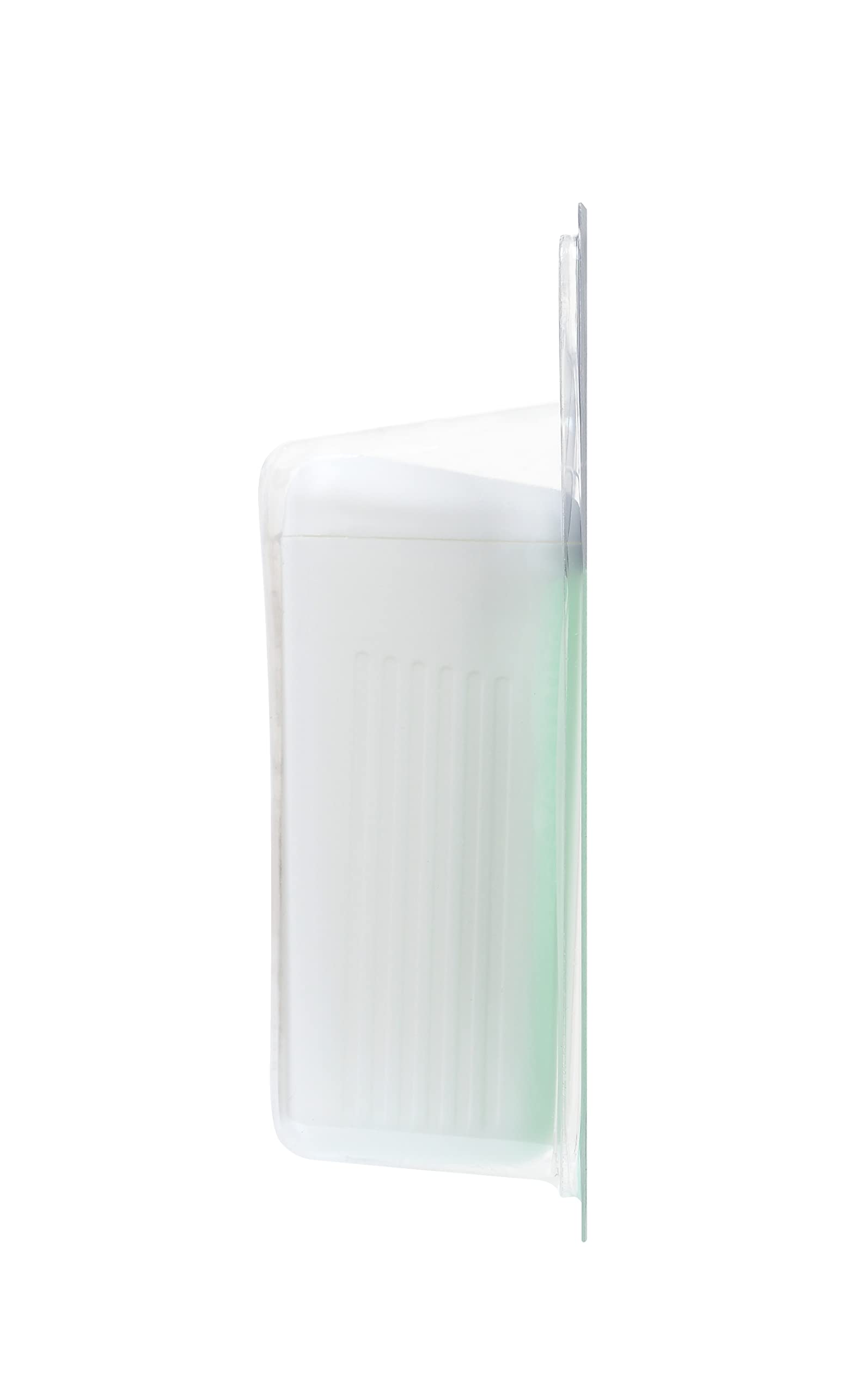 Waxed dental floss strands with mint flavor close-up