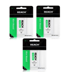 Pack of 3 Reach Mint Waxed Floss 200 Yd