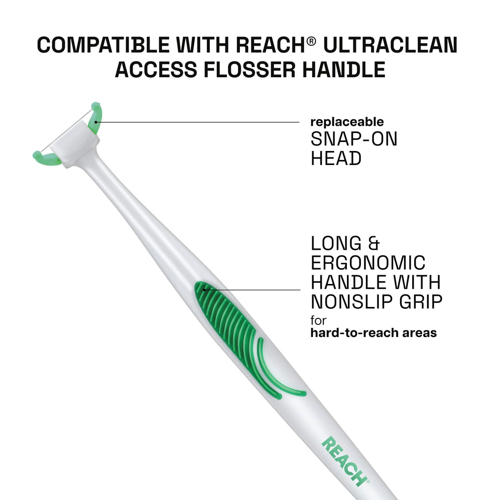 Floss heads snapping onto the Ultraclean Access Flosser