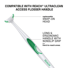 Floss heads snapping onto the Ultraclean Access Flosser