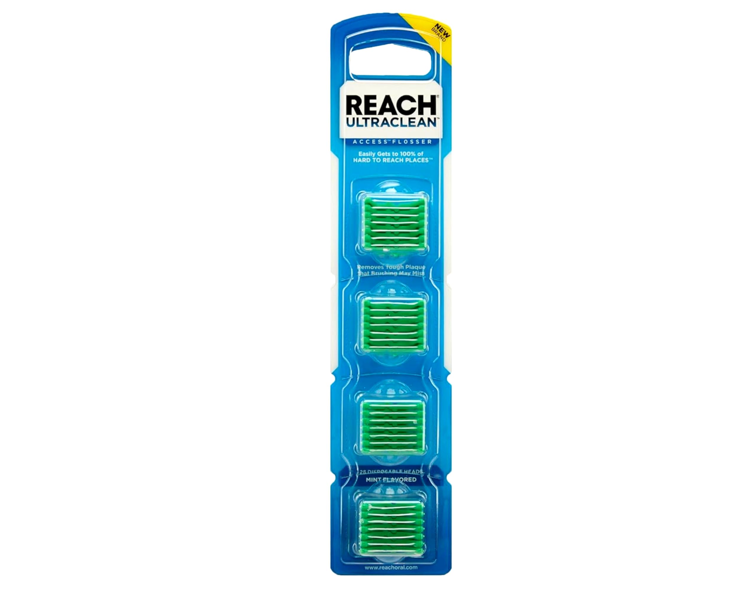 Person using REACH flosser