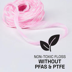 Vitamin E infused floss with Cinnamon Mint flavor