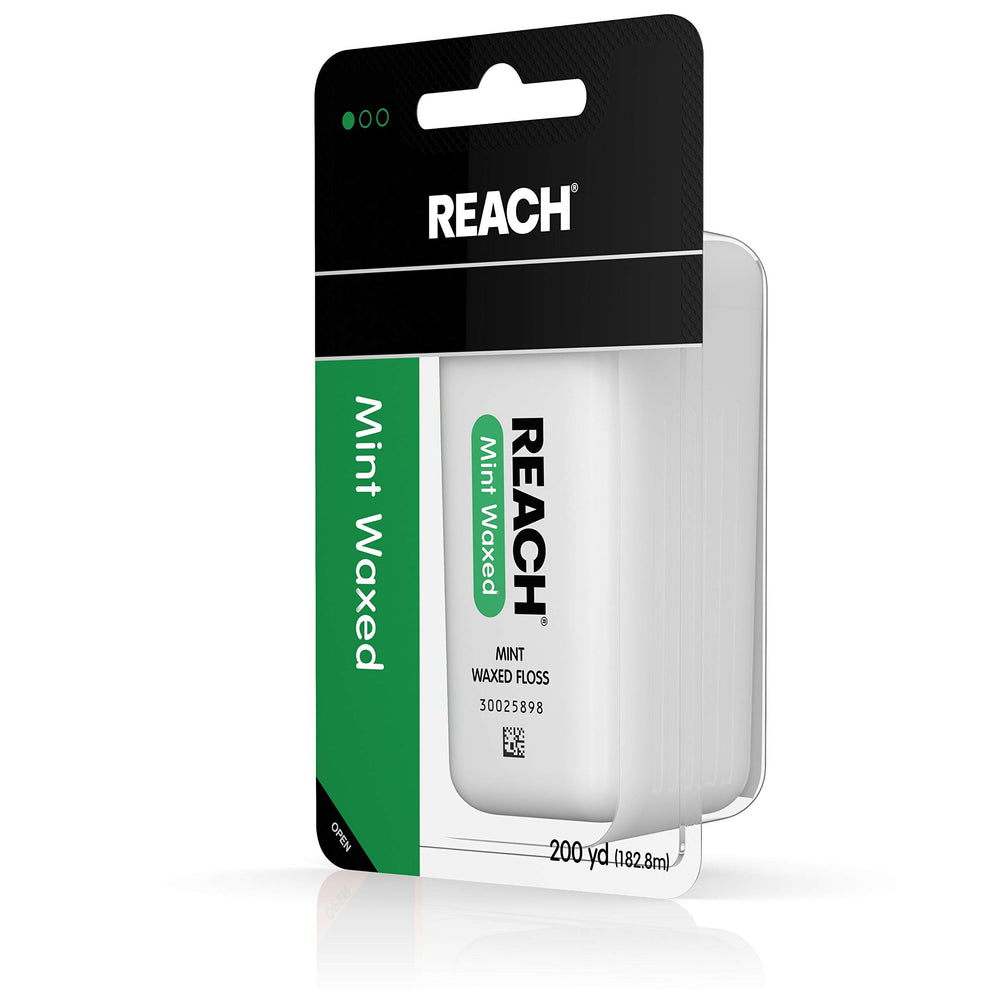 In-store display of Reach Mint Waxed Dental Floss